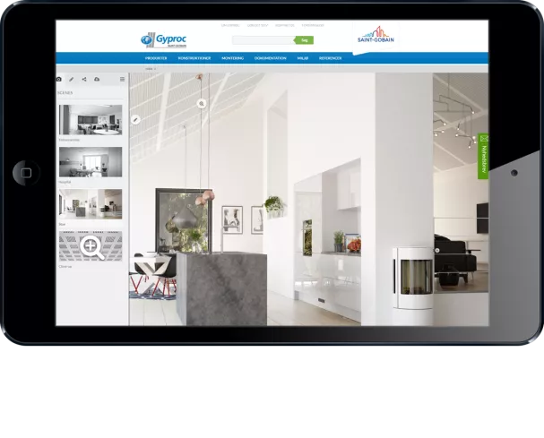 Prøv Gyptone Visualiser og se mulige løsninger med akustikplader