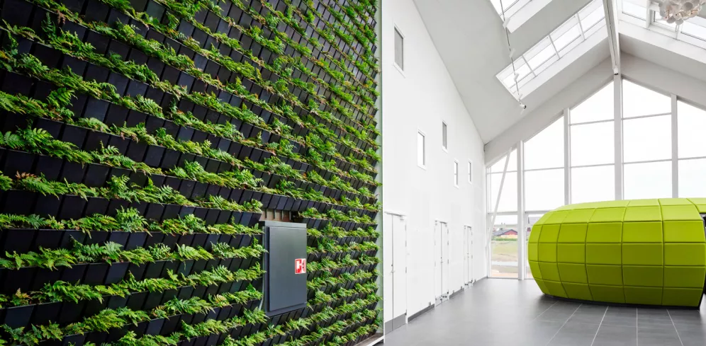 Green Solution House væg